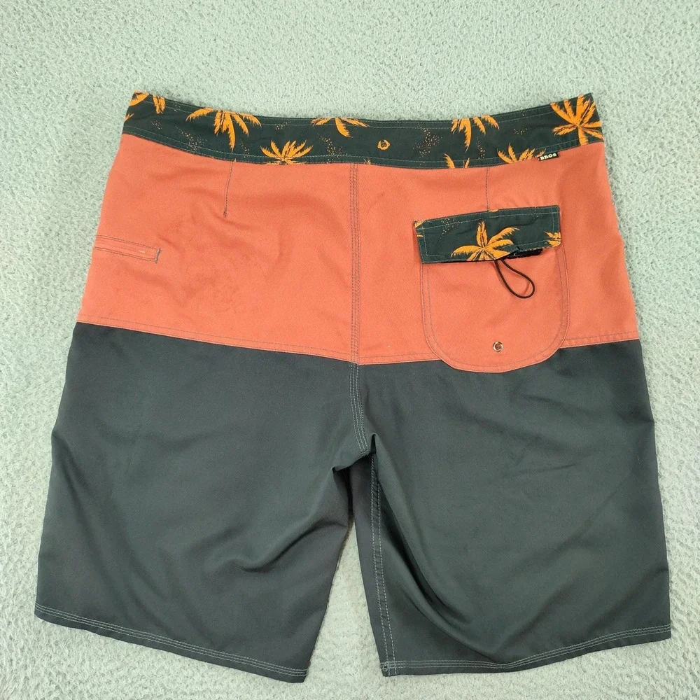 Howler Bros Shorts Mens 38 Multicolor Colorblock Palm Boardshorts Surf Tropical